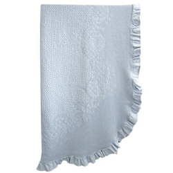 colcha Elysee +volante azul celeste - Imagen 2