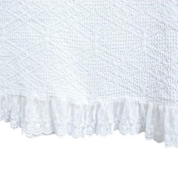 Colcha Positano volante tul marfil - Imagen 2