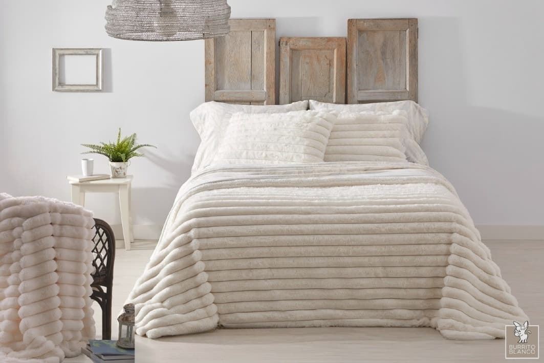 Edredón Sherpa Burrito Blanco - Imagen 1
