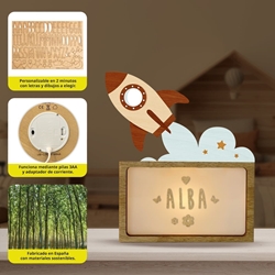 Lámpara Cohete Personalizable - Imagen 2