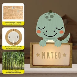 Lámpara Dinosaurio Personalizable - Imagen 2
