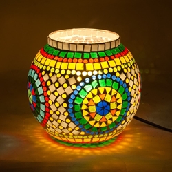 Lámpara redonda mosaico - Imagen 2