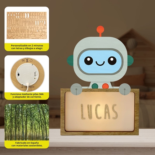 Lámpara Robot Personalizable - Imagen 2