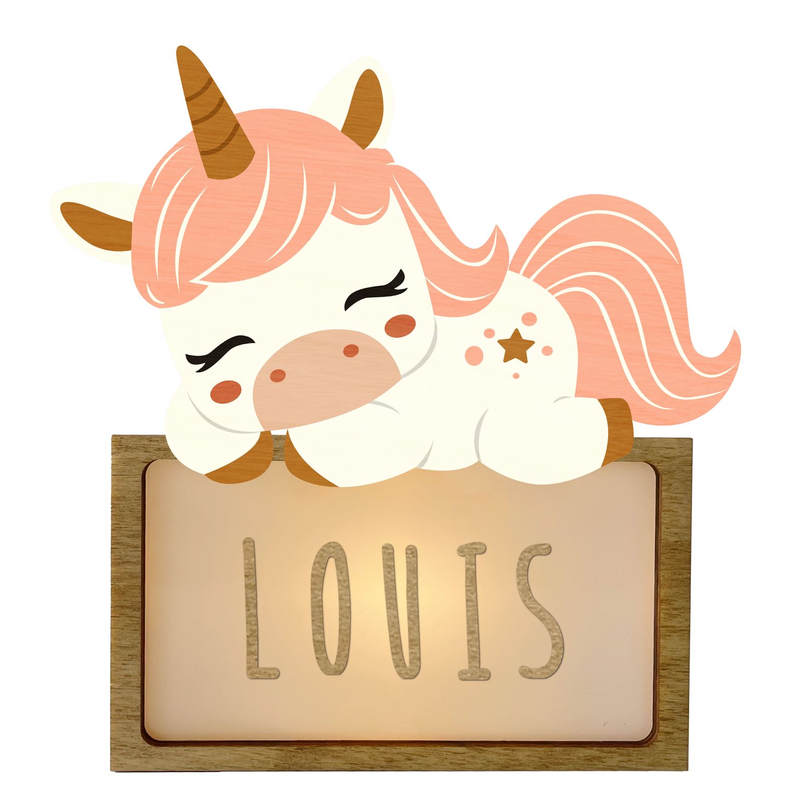 Lámpara Unicornio Dormido Personalizable - Imagen 1