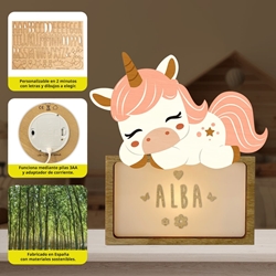 Lámpara Unicornio Dormido Personalizable - Imagen 2