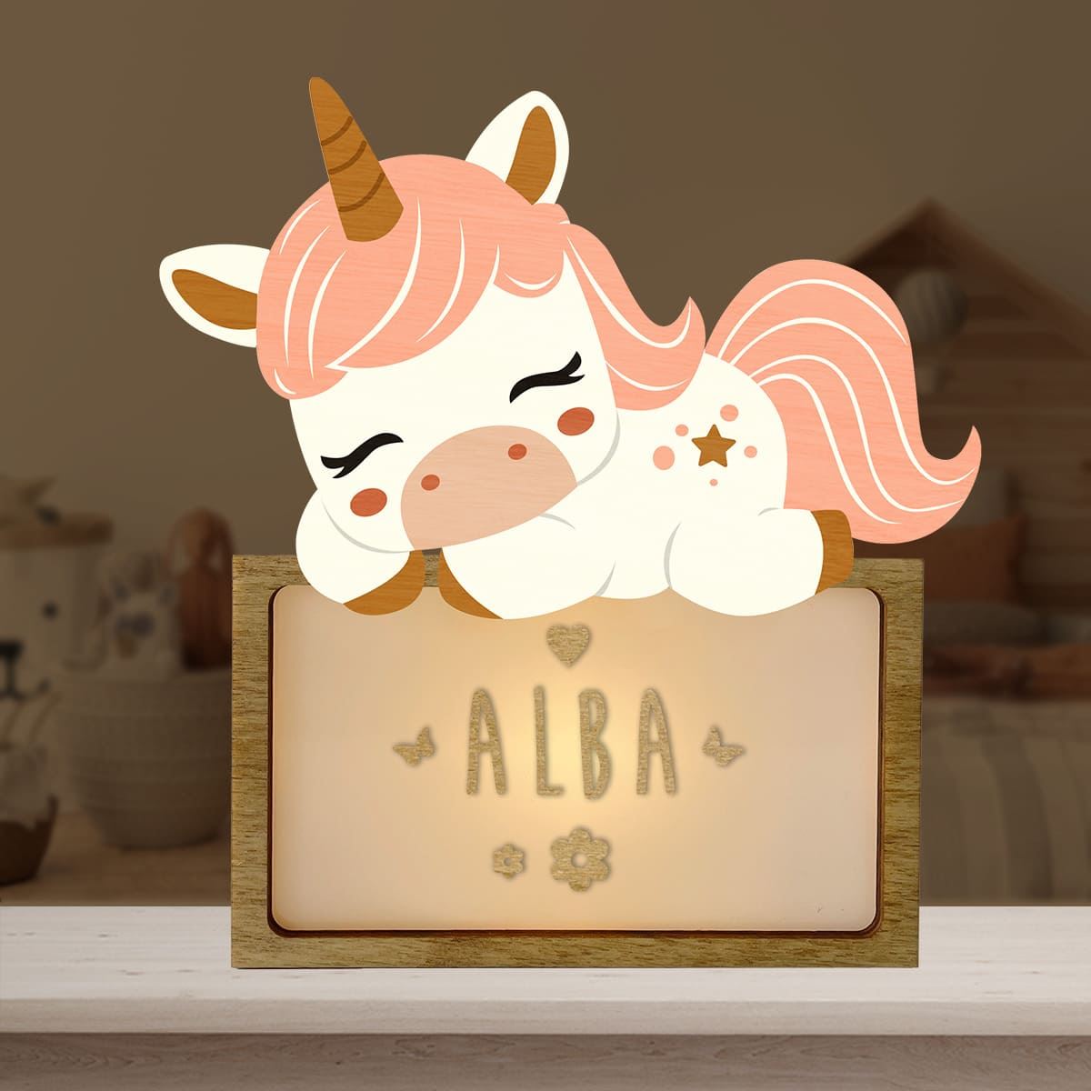 Lámpara Unicornio Dormido Personalizable - Imagen 3