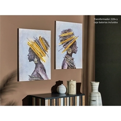 Lienzo Africanas set 2 - Imagen 2
