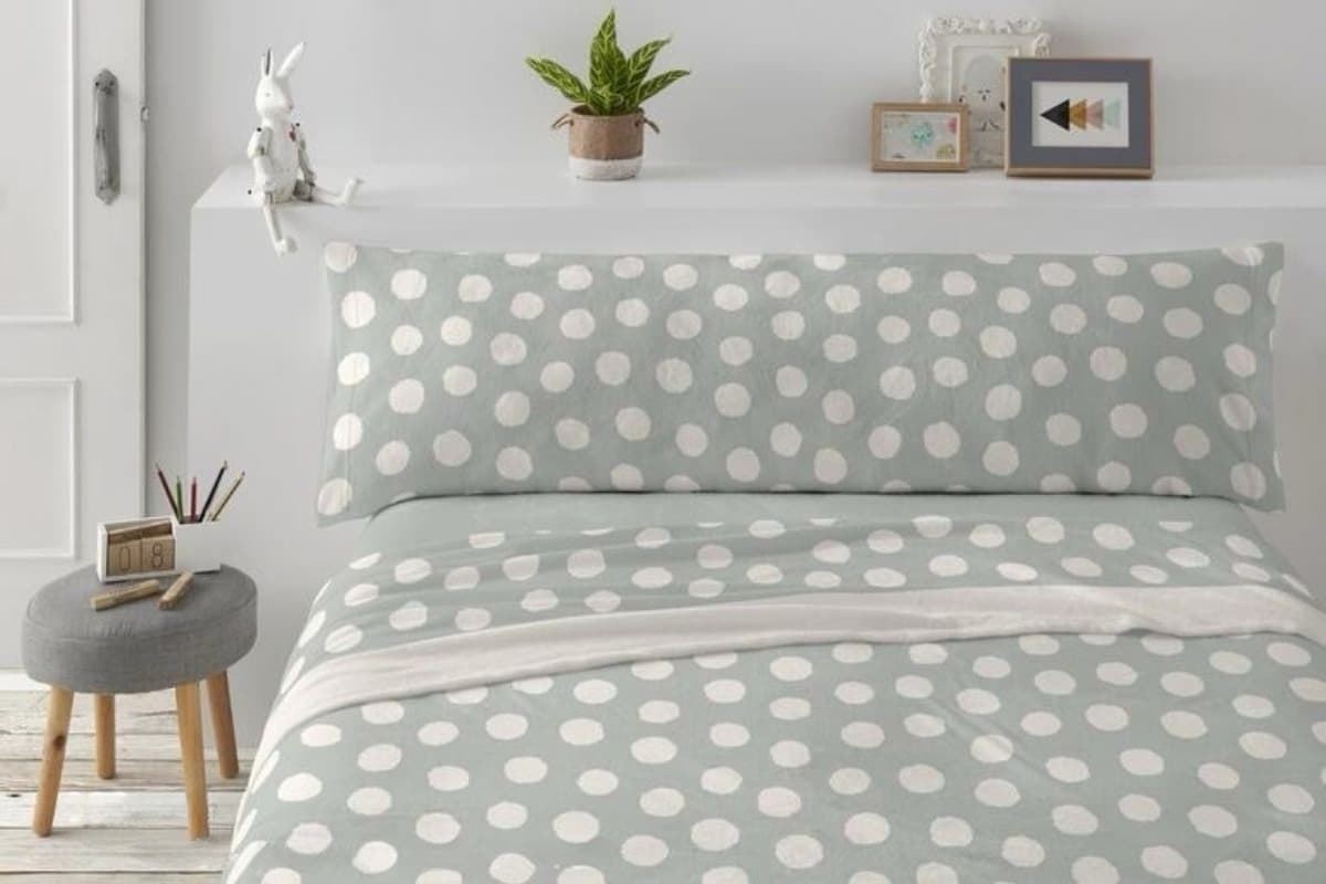 Sábanas de Coralina Burrito Blanco – Diseño Lunares - Imagen 1